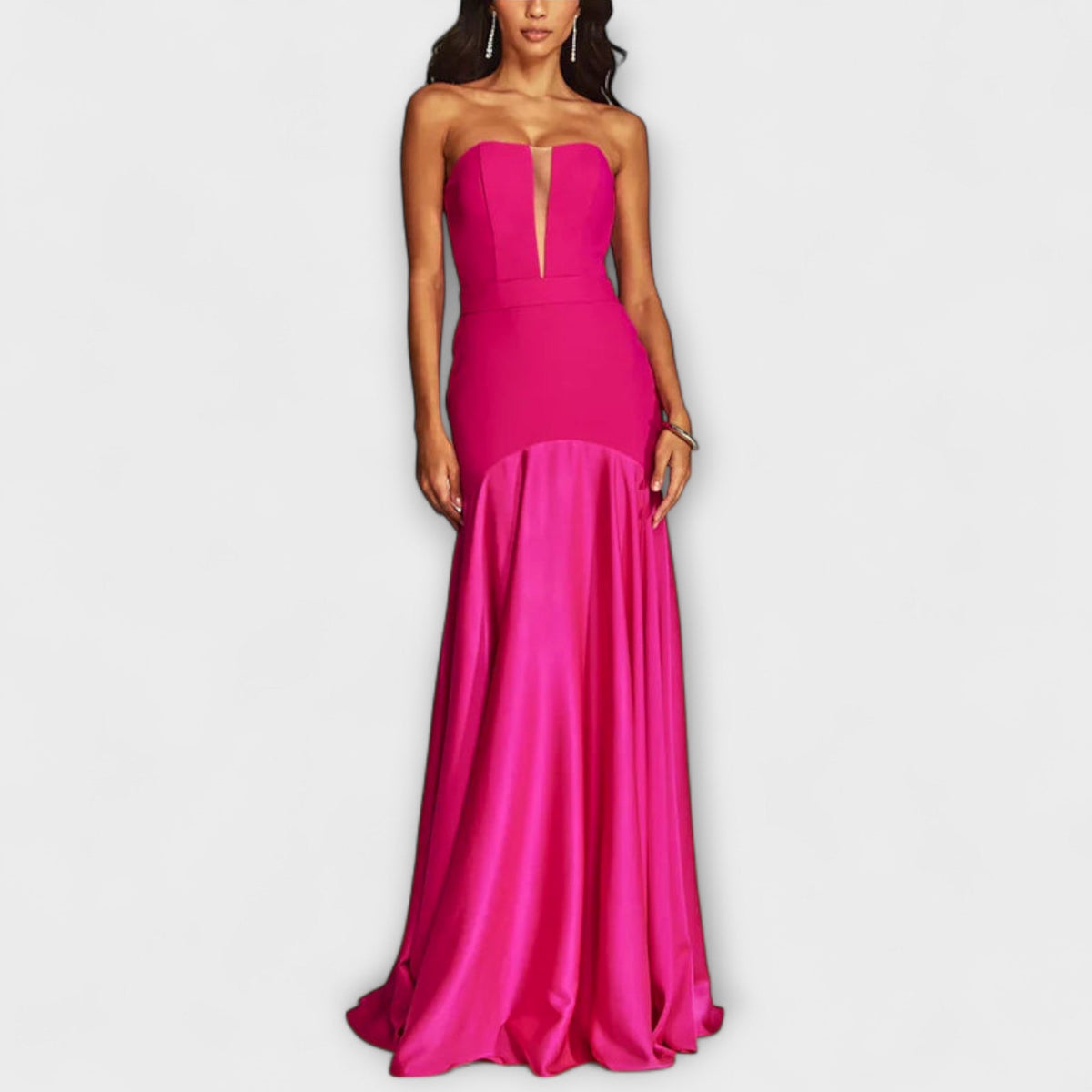 Vada - Maxi vestido con hombros descubiertos y escote en V