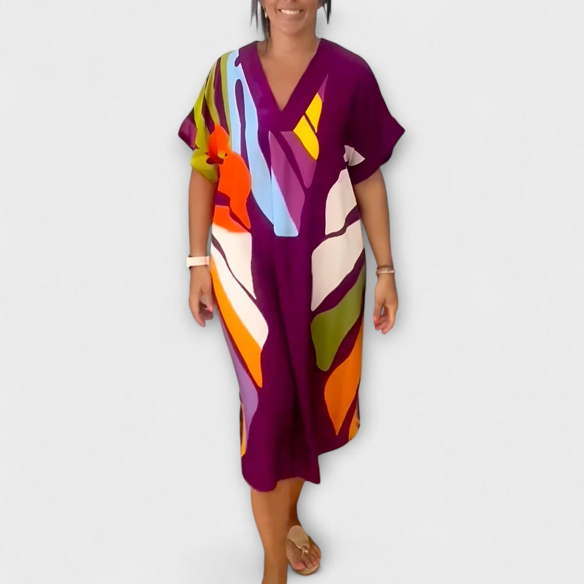 Roos - Vestidos casuales con motivo de hojas