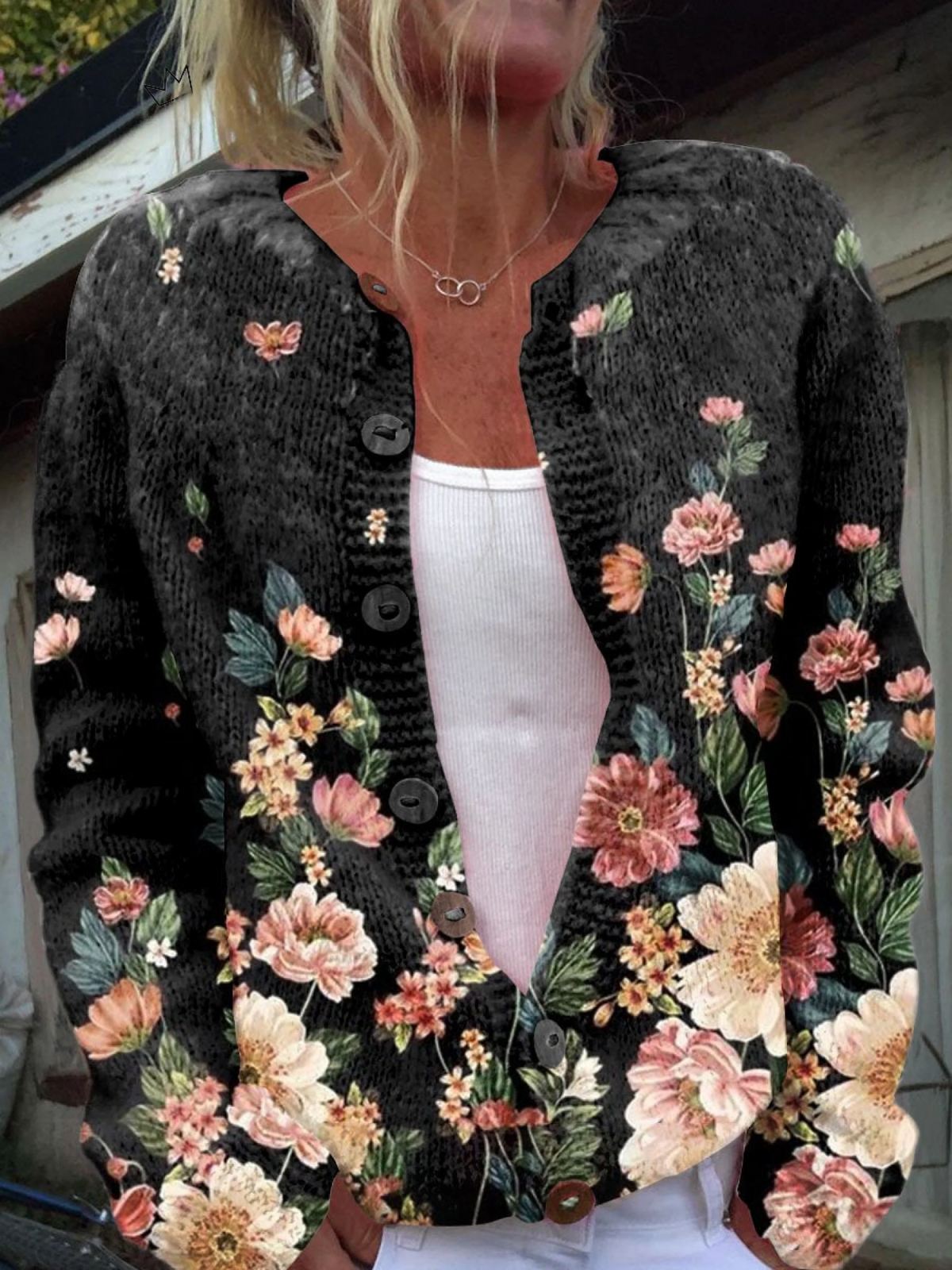 Casandra™ | Cárdigan Floral Vintage