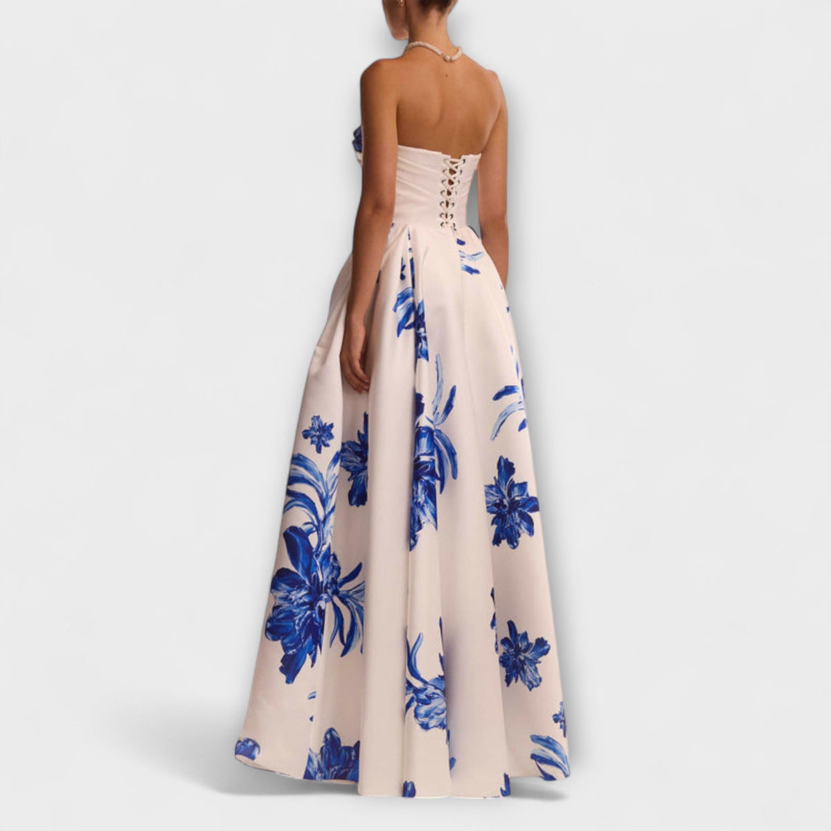 Rosalie - Vestido maxi floral con hombros al descubierto