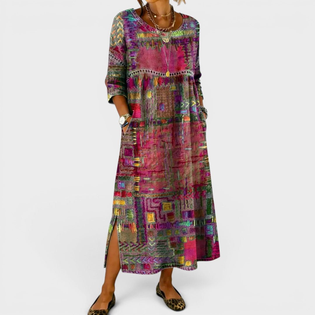 Léonie™ | Vestido de denim bohemio elegante