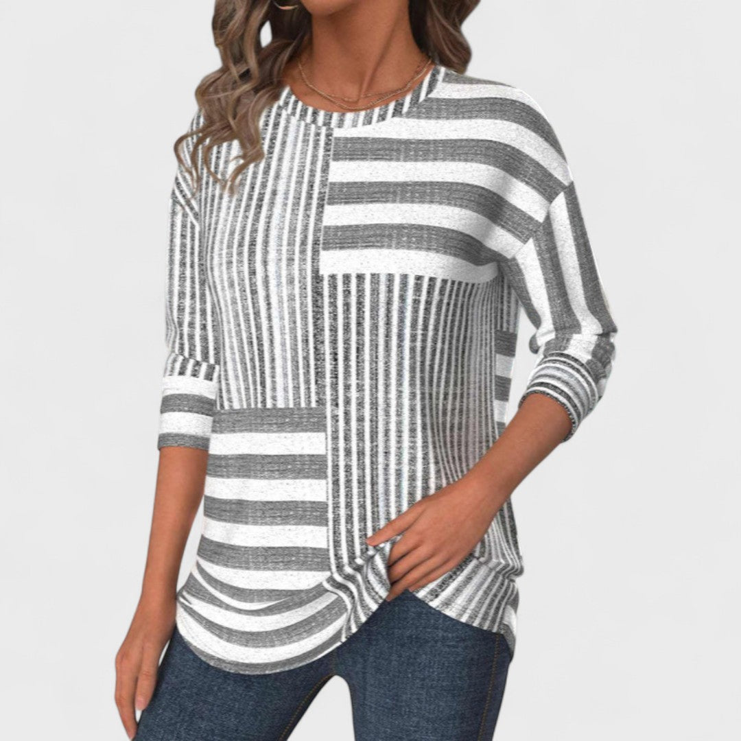 Olga - Blusa a rayas en tejido ligero