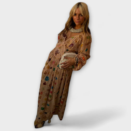 Lauren - Vestido Pequeño con Motivo de Conchas
