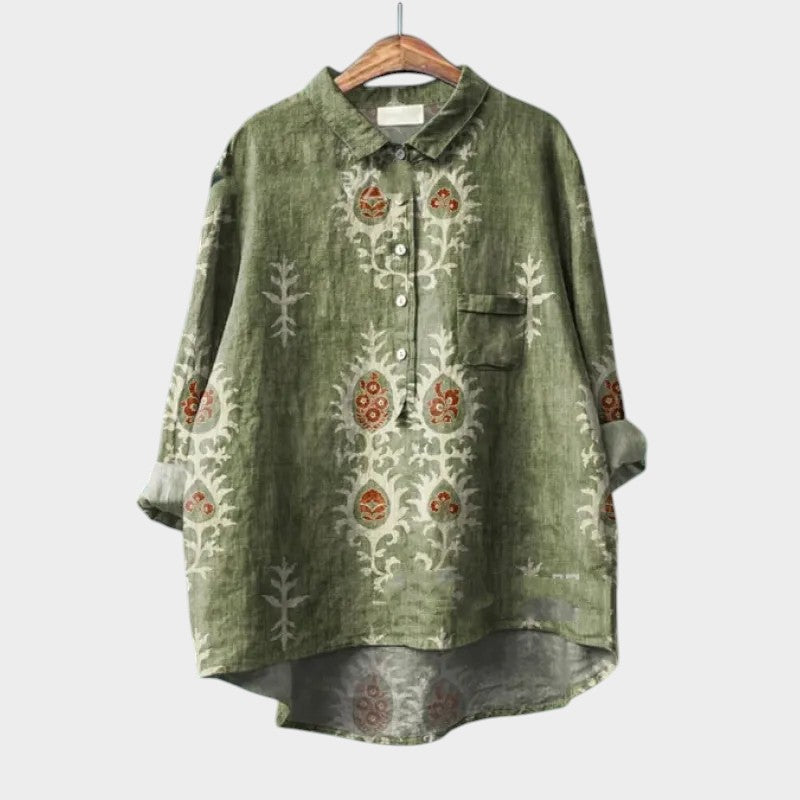 Lovina | Blusa premium con acabados de encaje