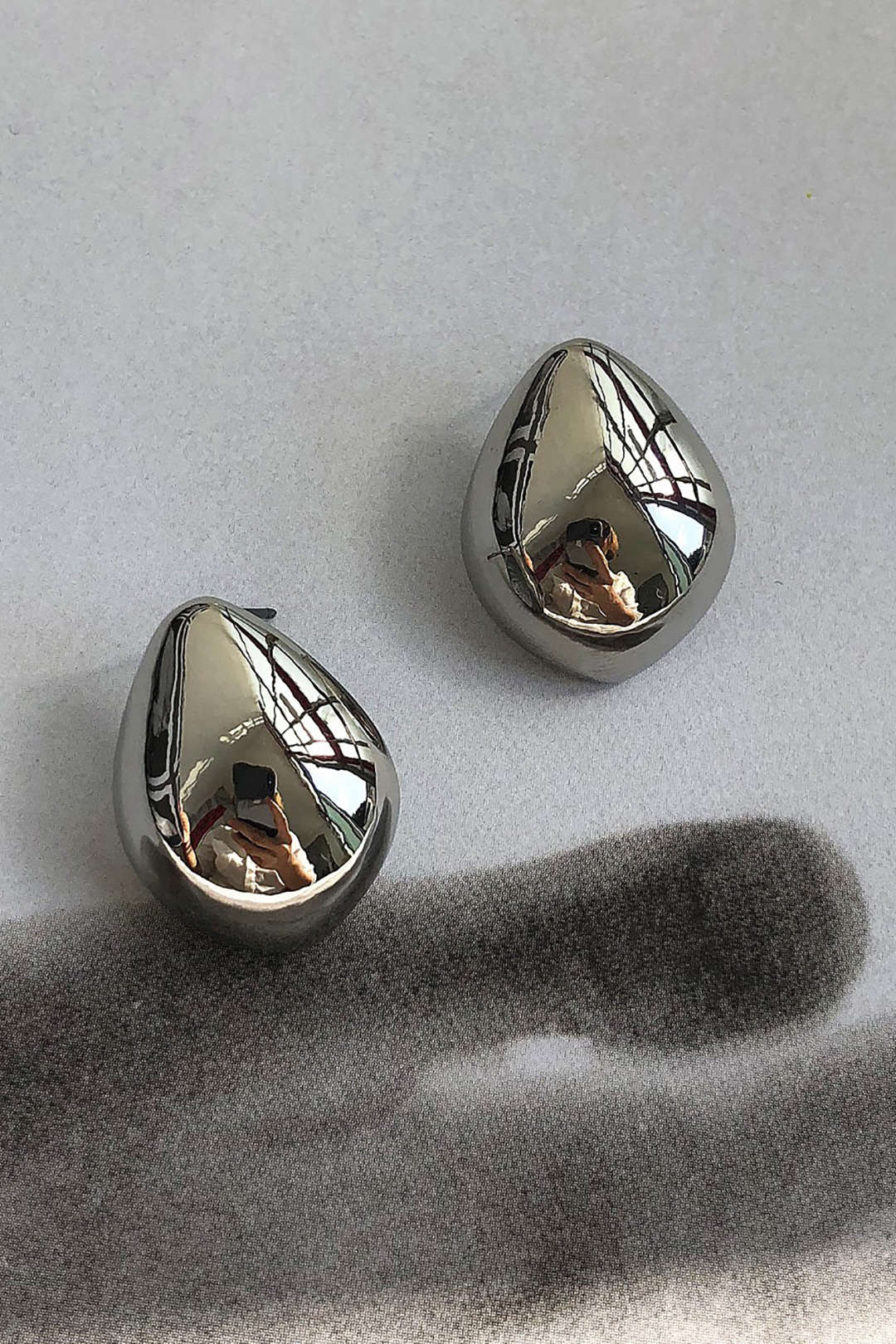 Pendientes de metal en forma de gota