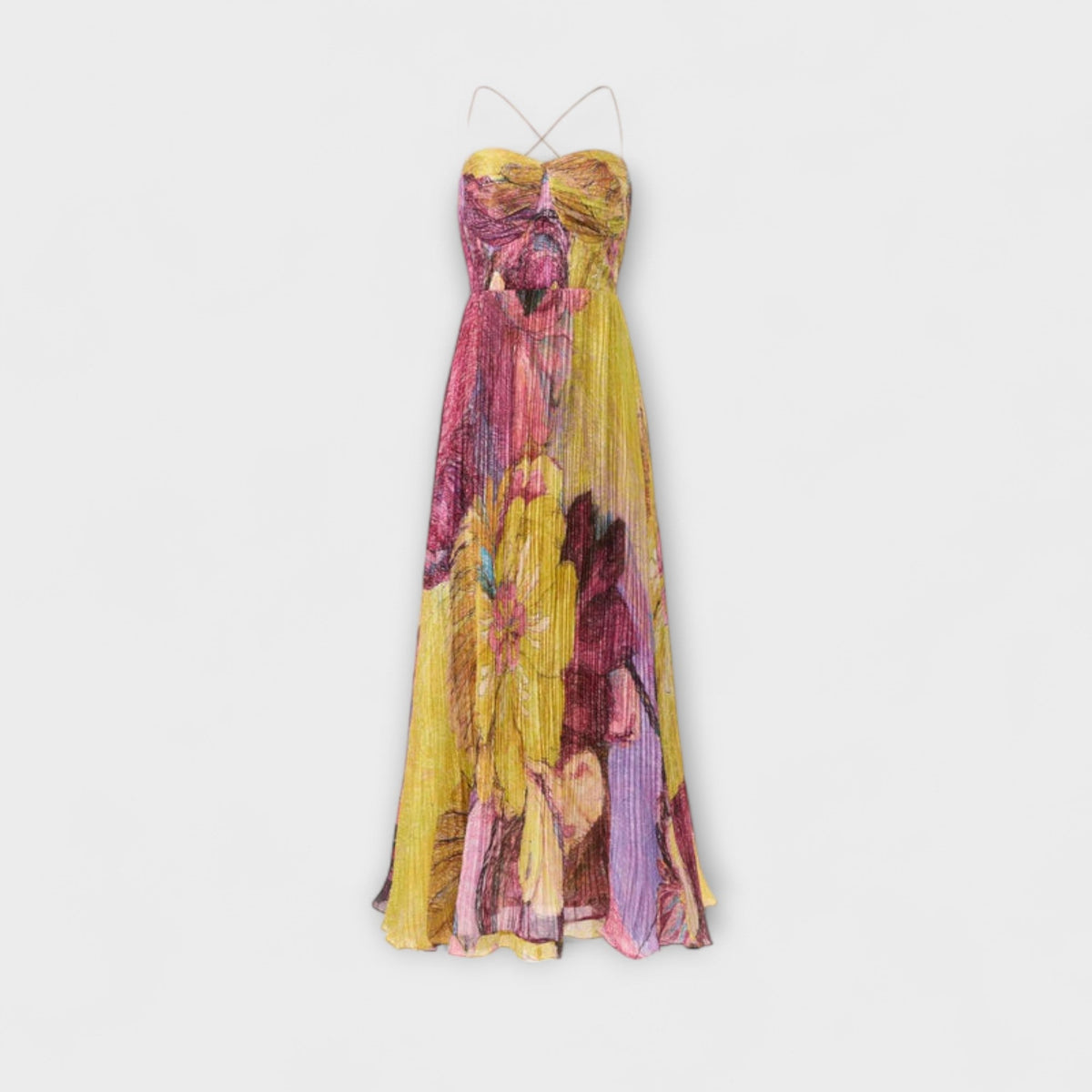 Kiara - Vestido maxi con un vibrante motivo Ikat
