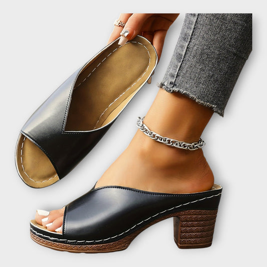 Sandalias de Tacón Alto y Abierto