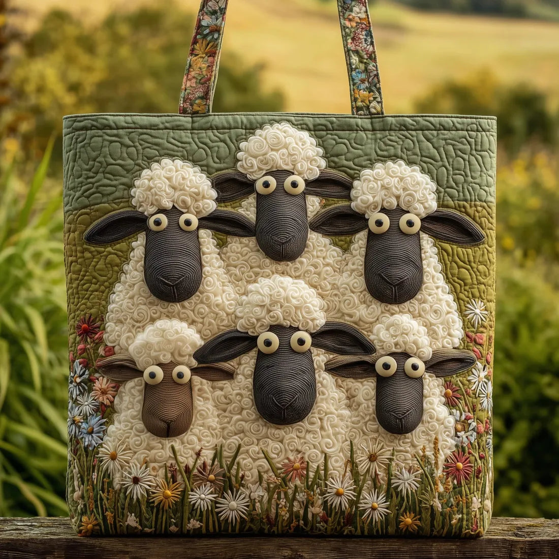 Cinco Ovejas | Bolso Artesanal Acolchado