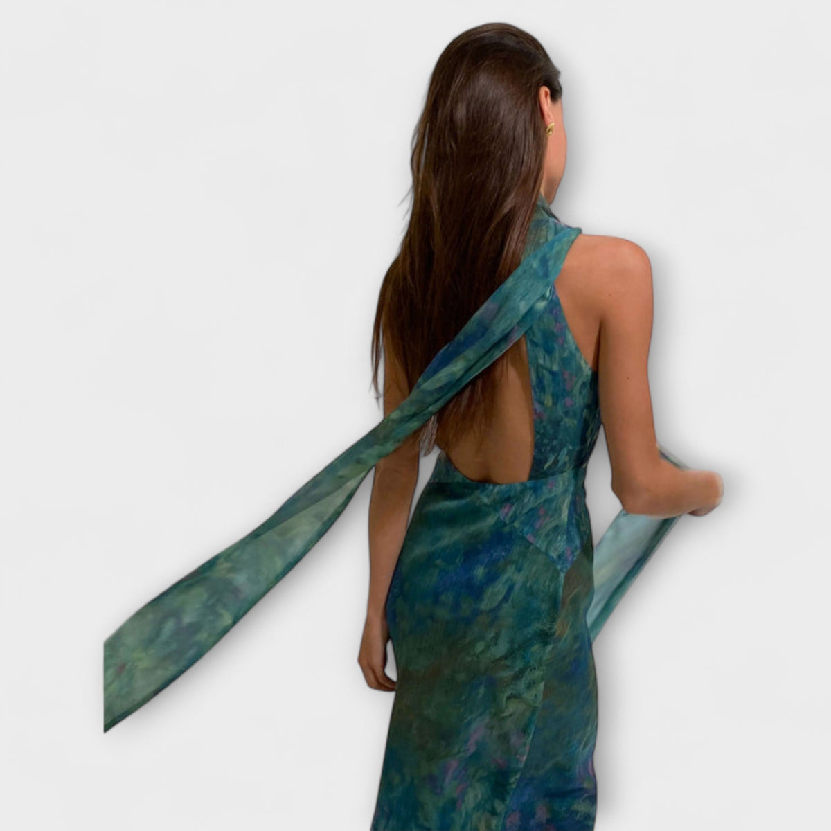 Maisie - Vestido Maxi Estampado Iris de Monet