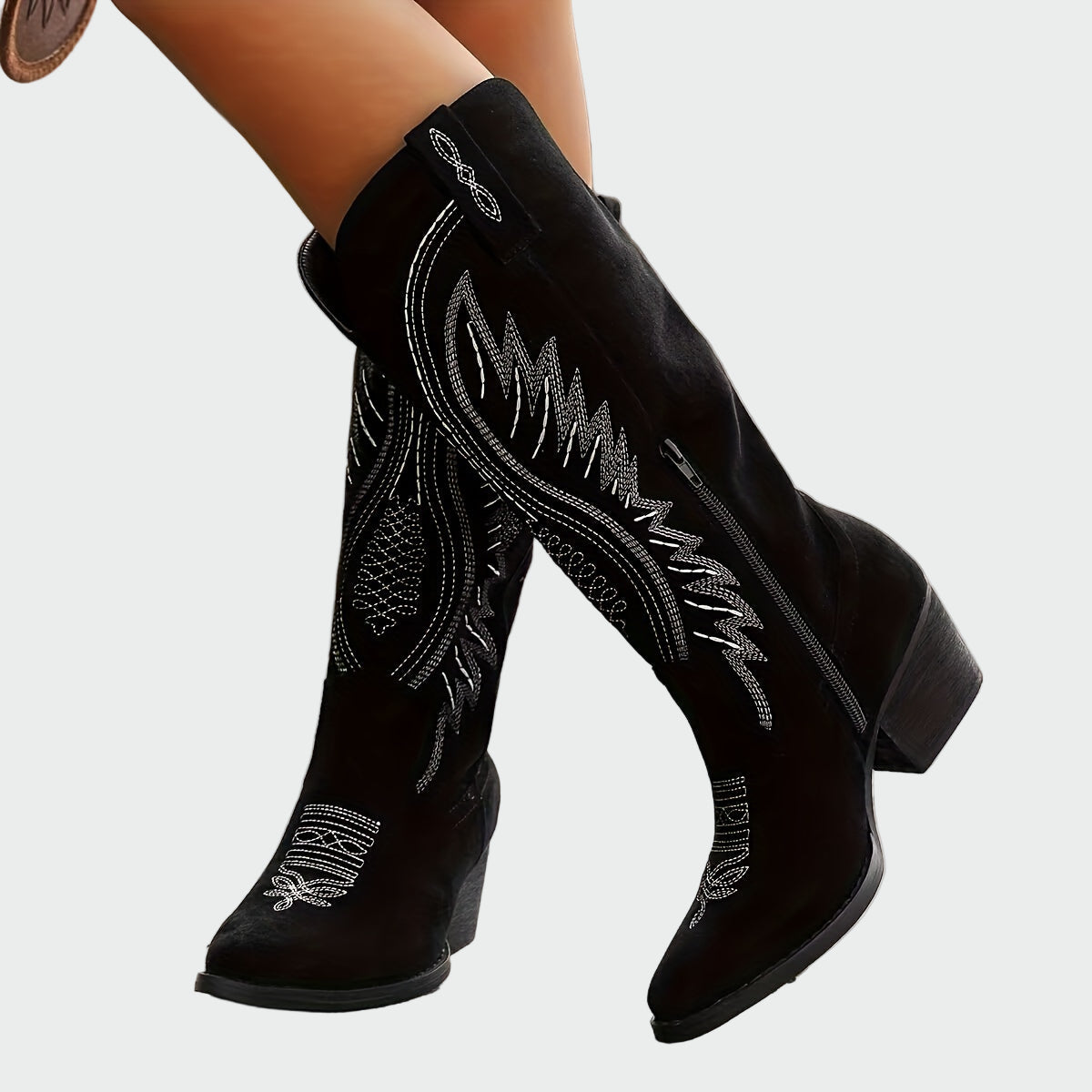 Botas vaqueras bordadas para mujeres