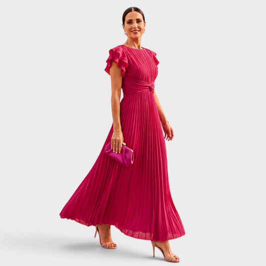 Lucienne | Vestido largo plisado elegante