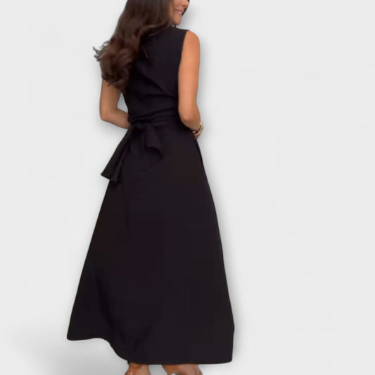 Mira - Impresionantes vestidos midi con cierre uniforme y detalle de nudo