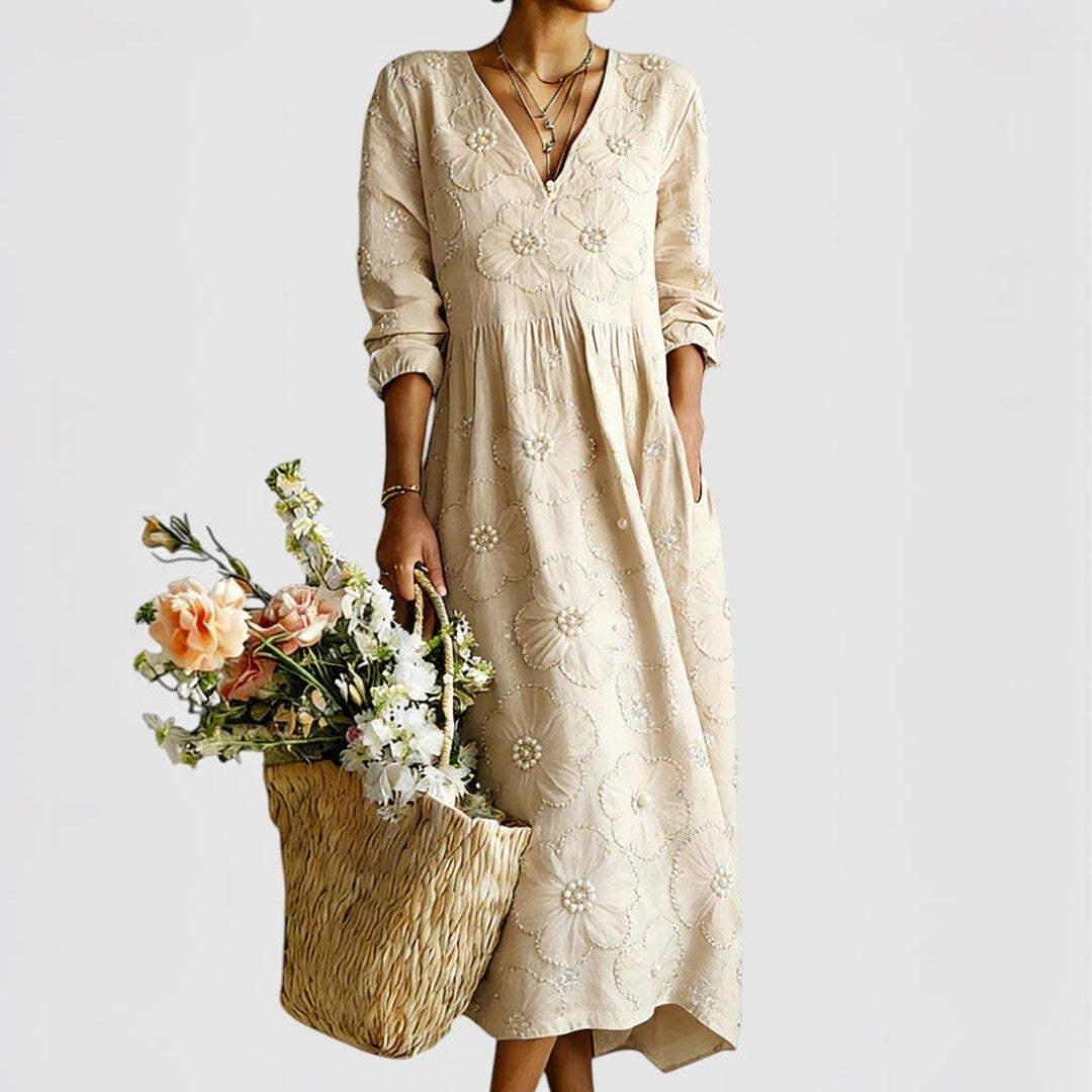 Laurine™ | Vestido midi floral elegante