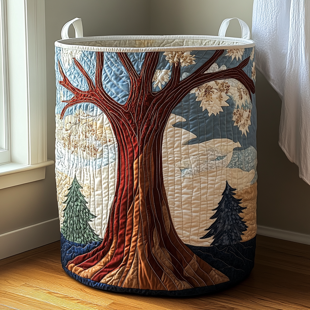 Árbol de la Vida | Cesta de Almacenaje Acolchada