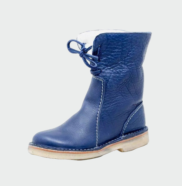 Zapatos de cuero impermeables con forro de lana