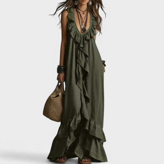 Fabiana | Vestido Boho con Volantes