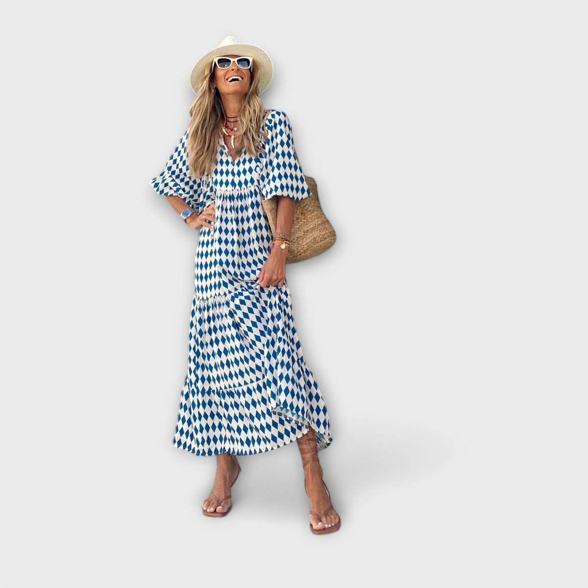 Ropa maxi geométrica elegante