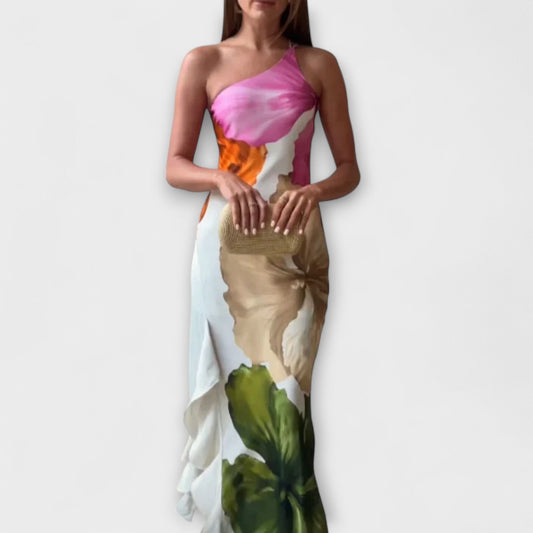 Saphir - Vestido Maxi Elegante con Patchwork