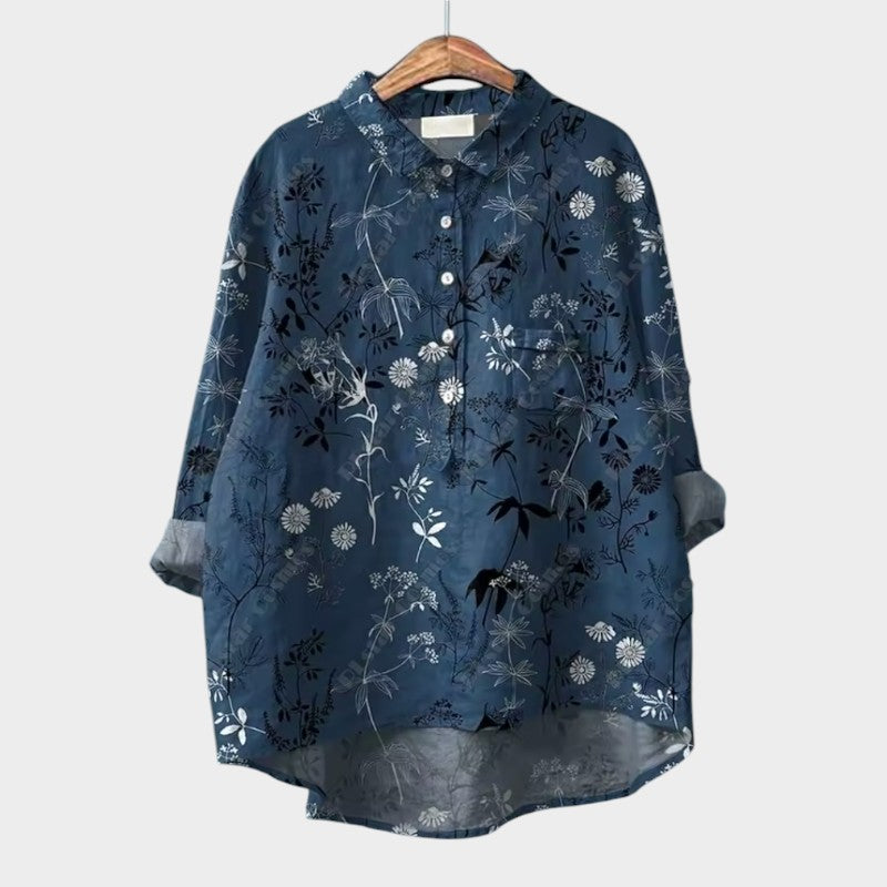 Mayla | Blusa premium con borde de encaje