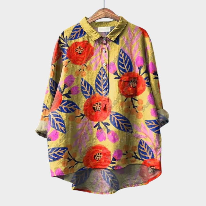 Livia | Blusa premium con acabado de encaje
