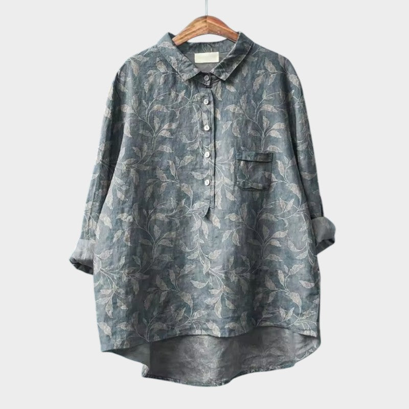 Lena | Blusa premium con acabados de encaje