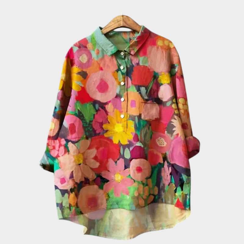 Yvonne | Blusa premium con acabado de encaje