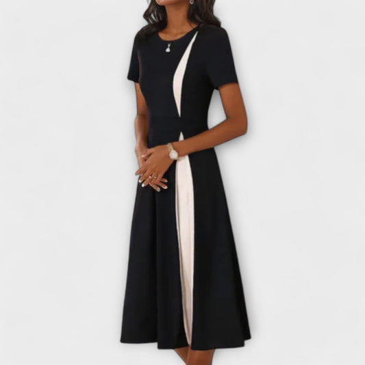 Hanne - Vestidos midi negro y blanco