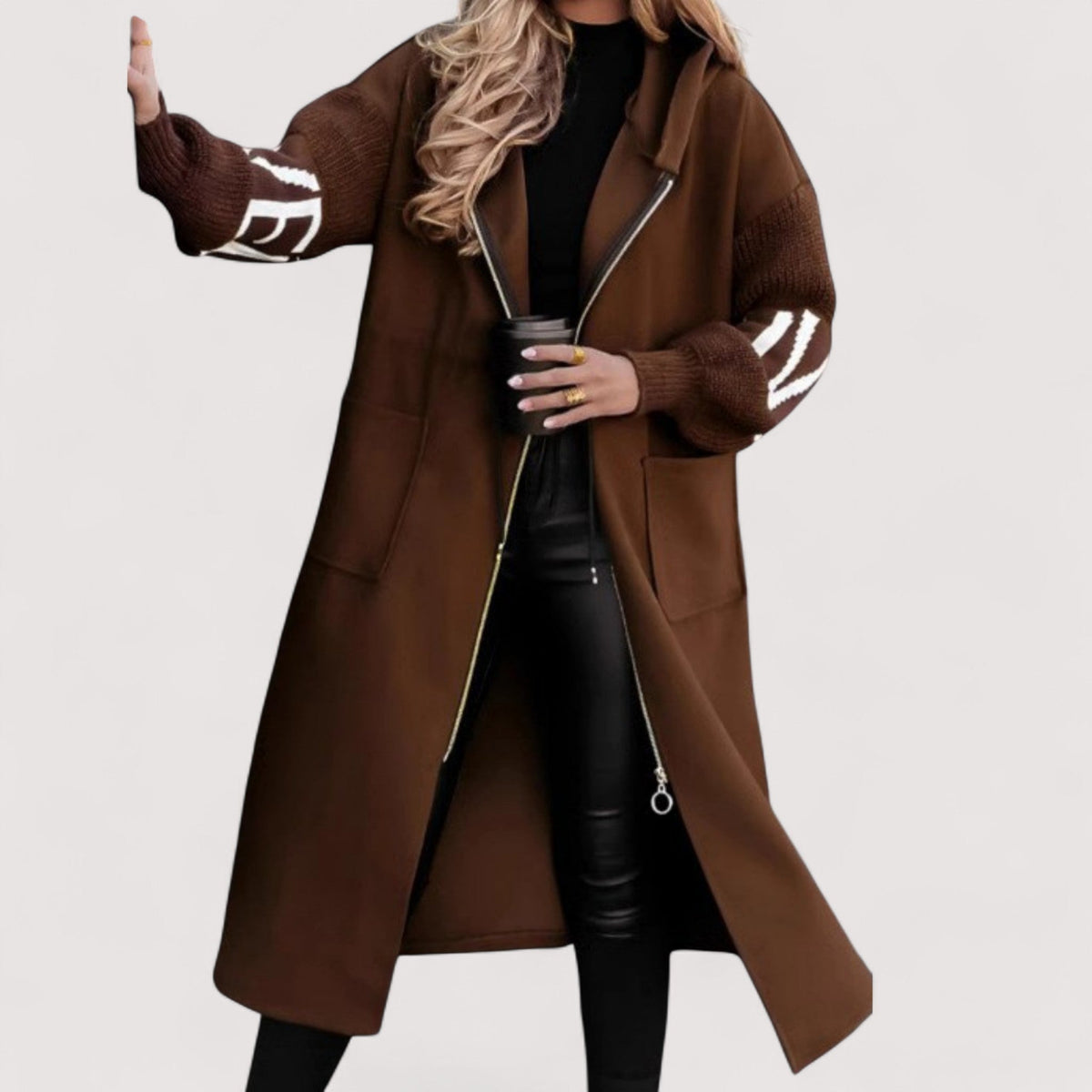 Maris™ | Chaqueta de mujer con mangas de punto y capucha