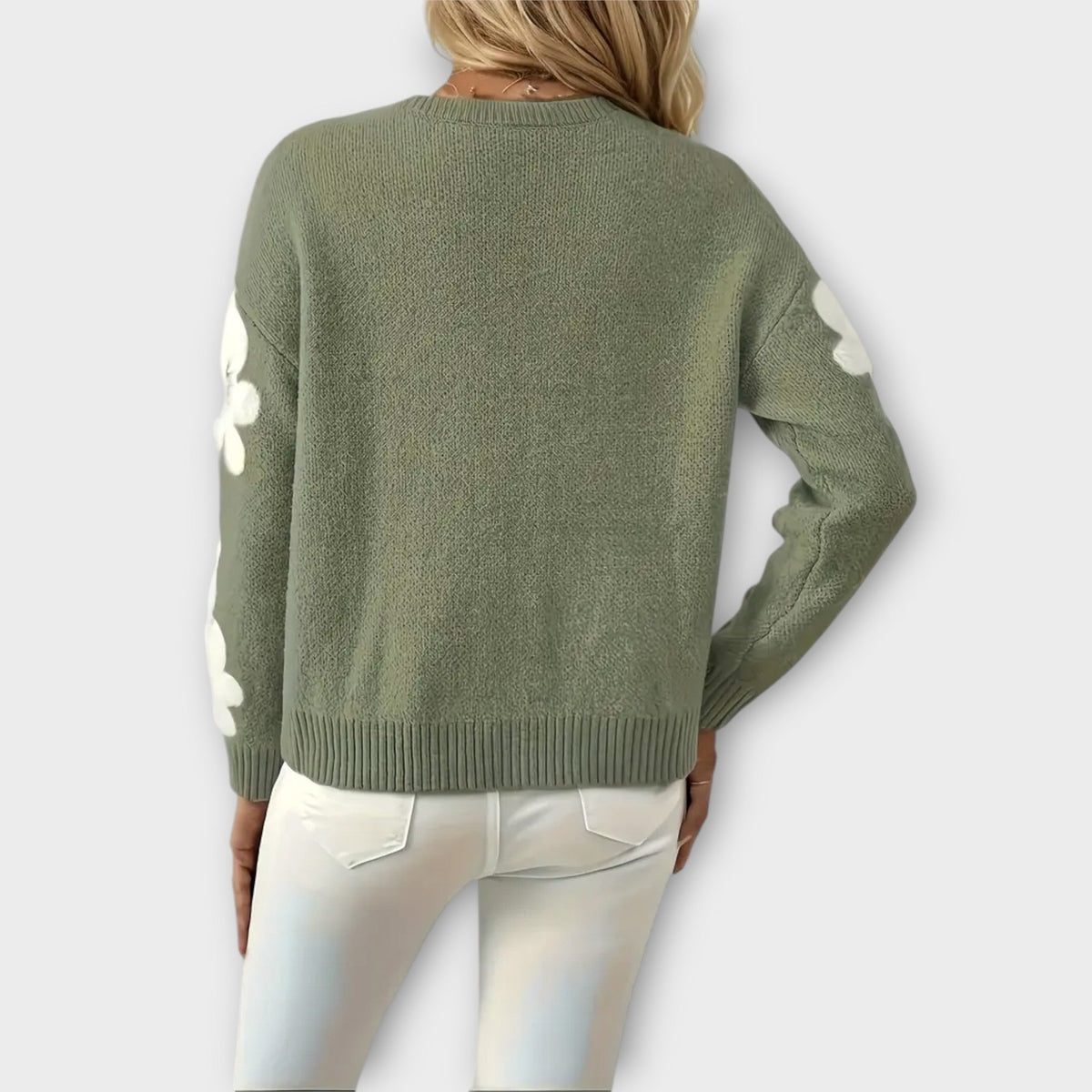 Silke - Chaleco de punto con diseño floral