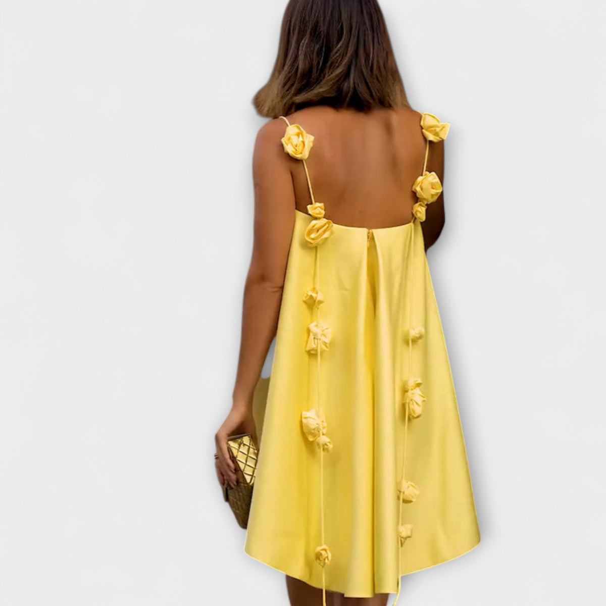 Jordan - Vestidos mini sin mangas con estampado floral elegante