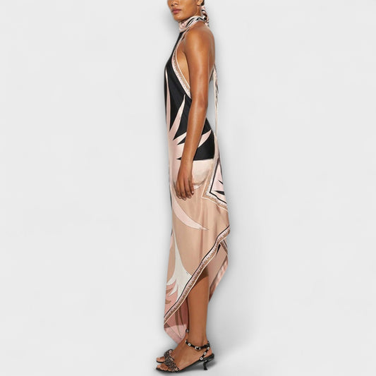 Ivy - Vestido satinado único con tirantes