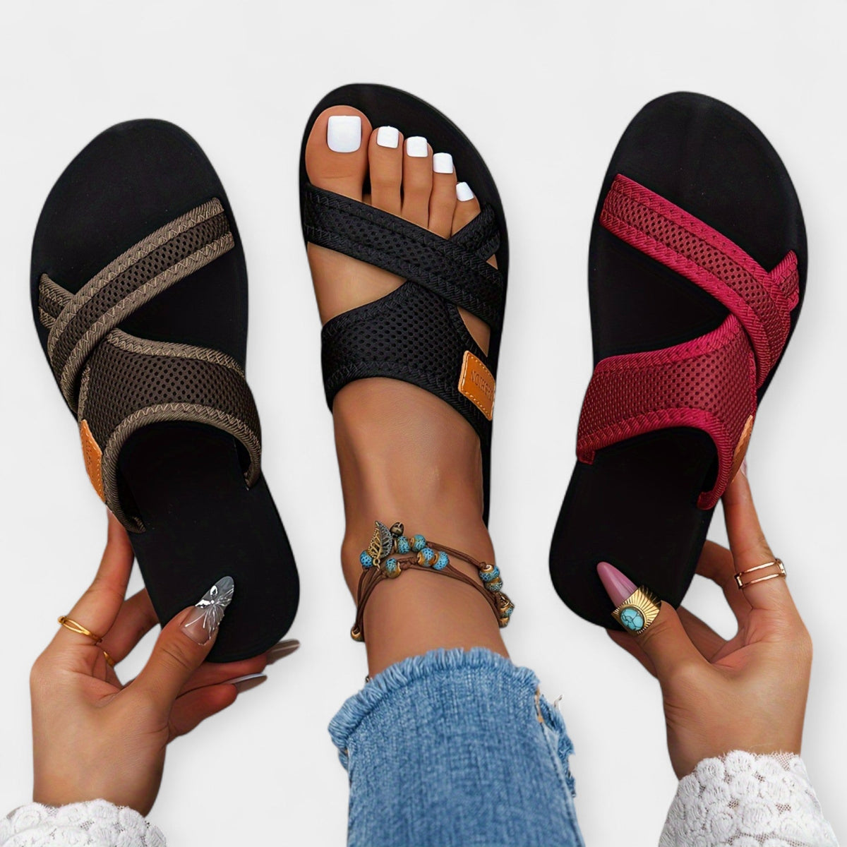Sandalias de verano de red