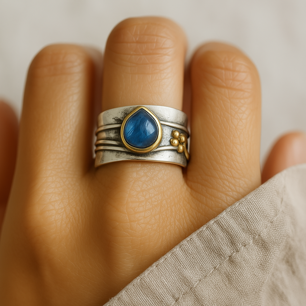 Inés™ | Anillo Vintage con Zafiro