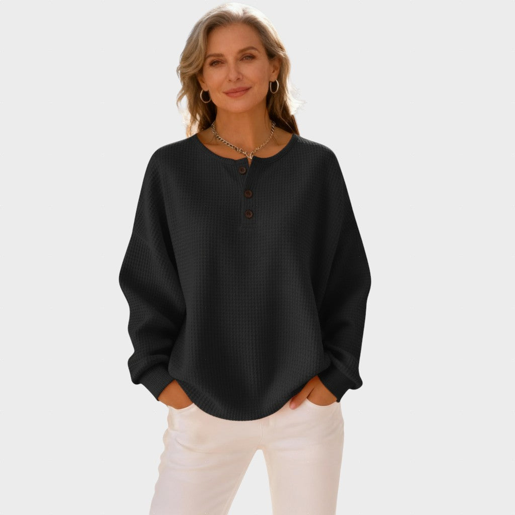 Mia - Camiseta Henley Confortable