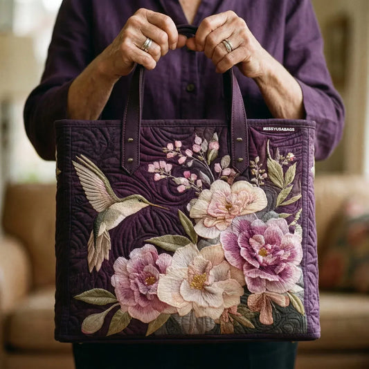 Colibríes y Orquídeas | Bolso Artesanal Acolchado