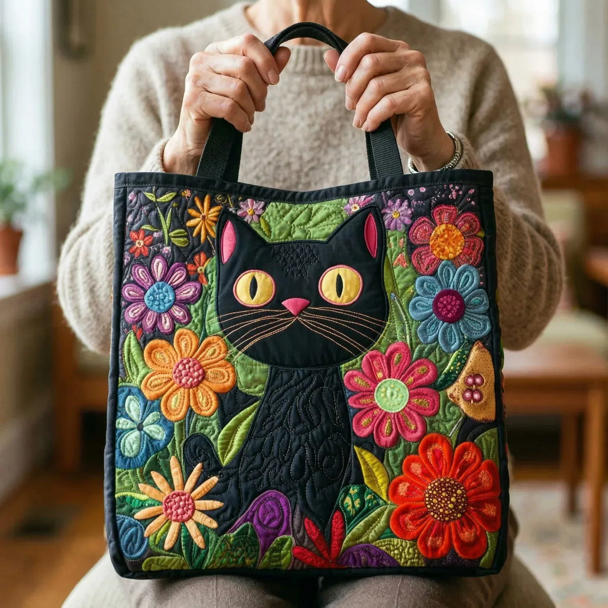 Gato Encantado | Bolso Artesanal Acolchado
