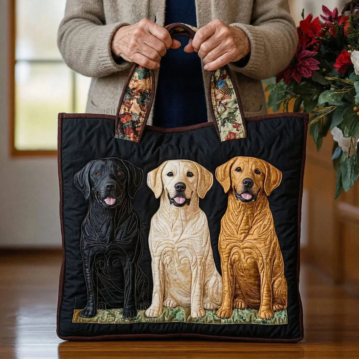 Tres Labradores | Bolso Artesanal Acolchado