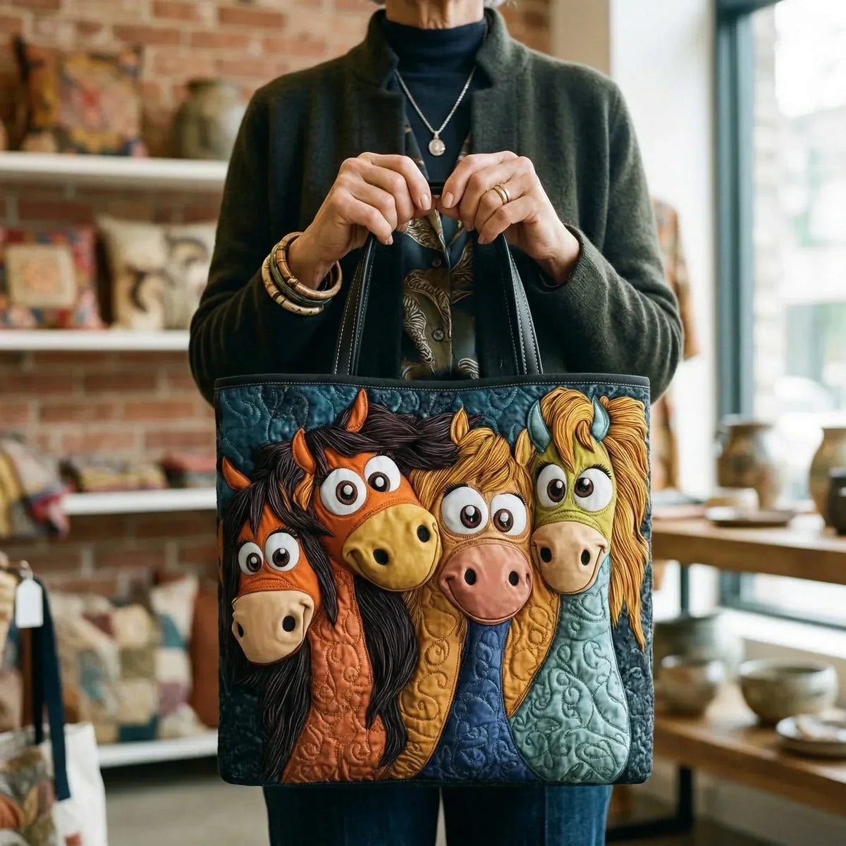 Ponis Juguetones | Bolso Artesanal Acolchado