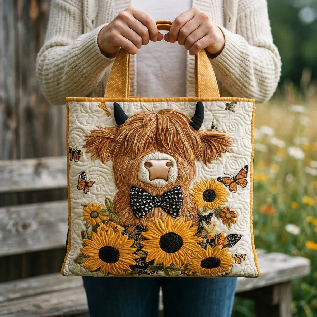 Vaca Escocesa | Bolso Artesanal Acolchado