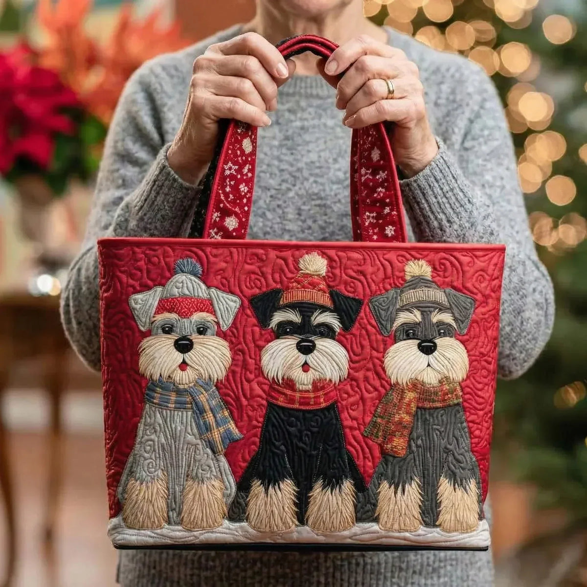 Trío de Schnauzers | Bolso Artesanal Acolchado
