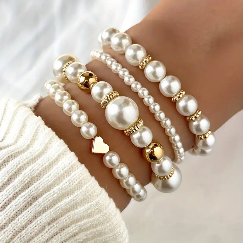 Amelia™ | Set de Pulseras Atemporales con Perlas