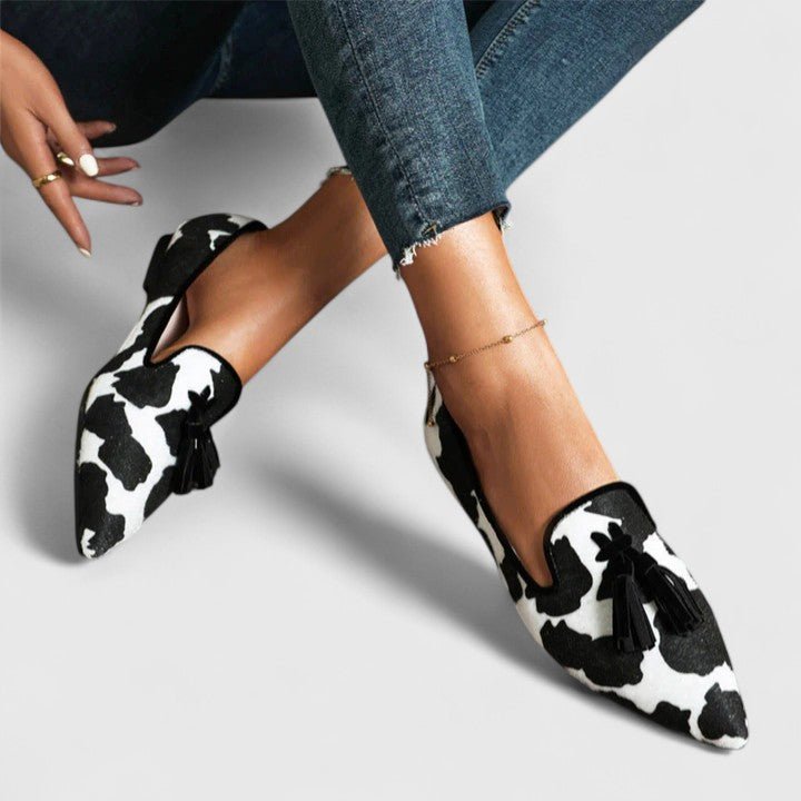 Lucía™ | Mocasines de Leopardo con Borlas