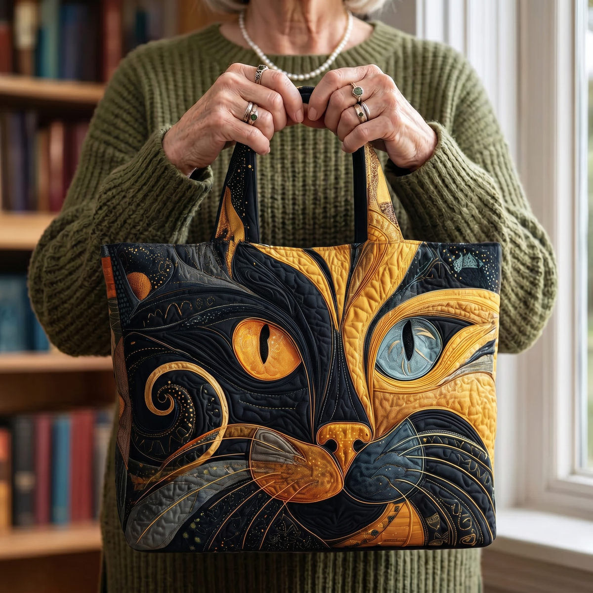 Gato Místico | Bolso Artesanal Acolchado