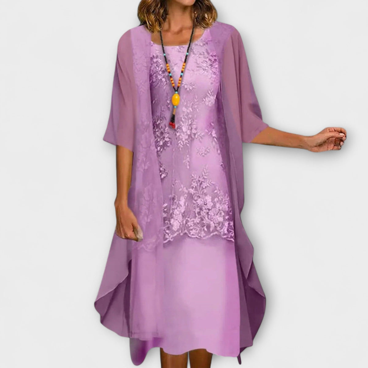Danielle - Vestidos Elegantes de Chiffon de Dos Piezas