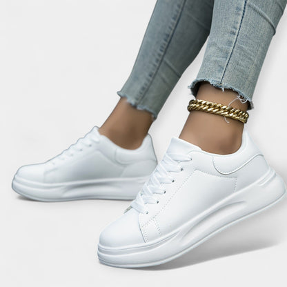 Zapatillas Deportivas de Cuero Blanco