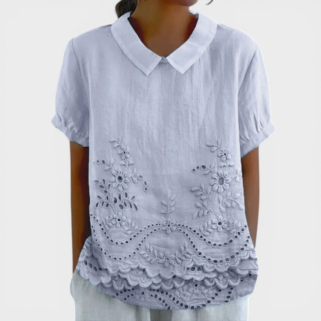 Zlata | Camisa con bordado floral