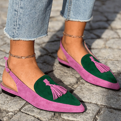 Marisa™ | Mules Slingback con Borlas