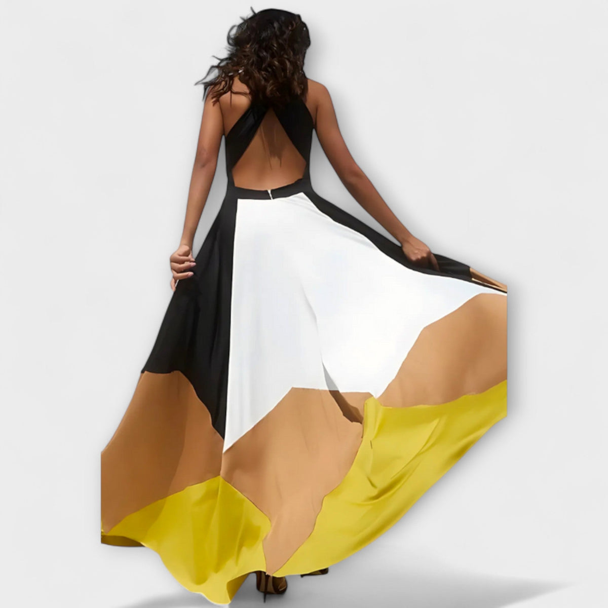 Nava - Vestido largo con espalda descubierta