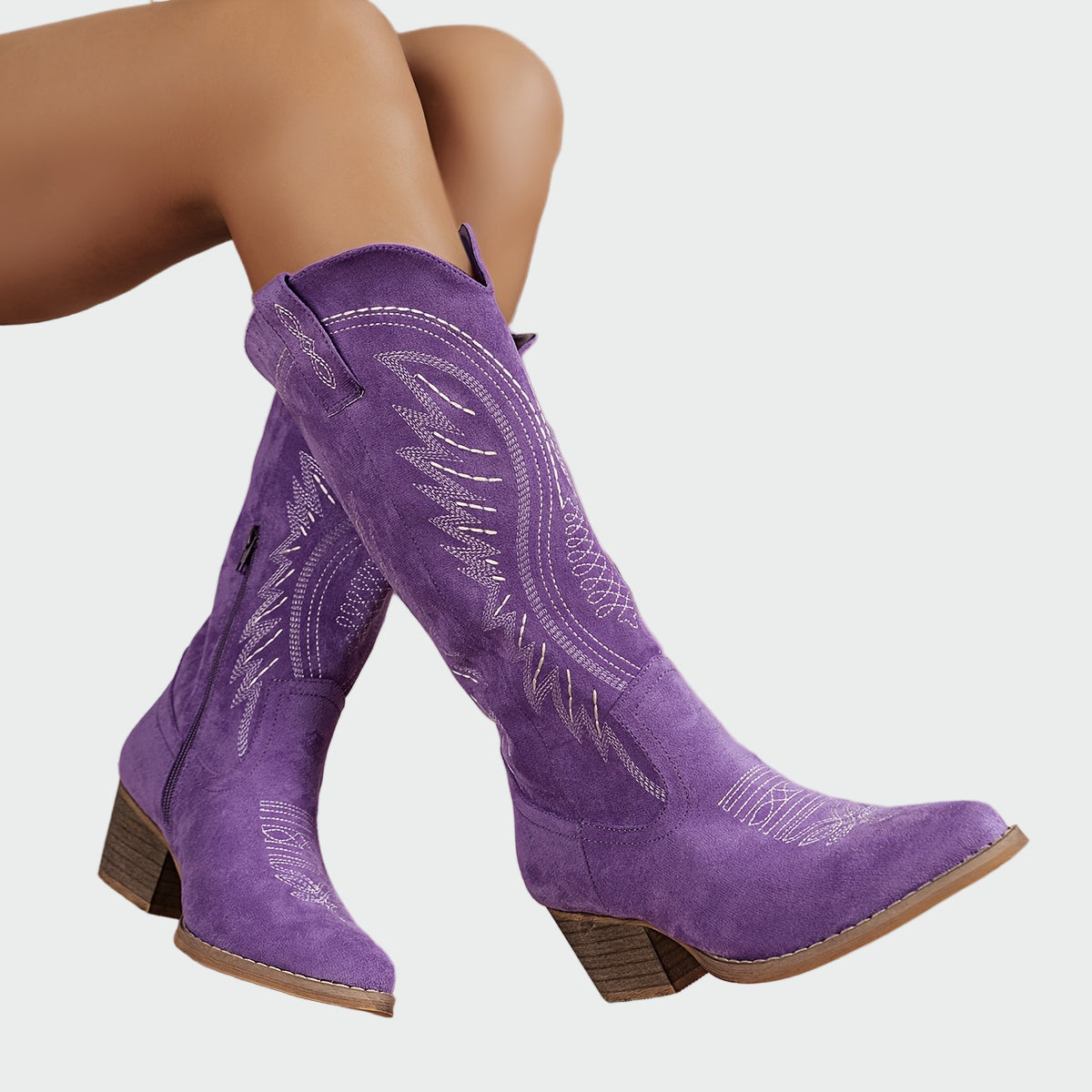 Botas vaqueras bordadas para mujeres