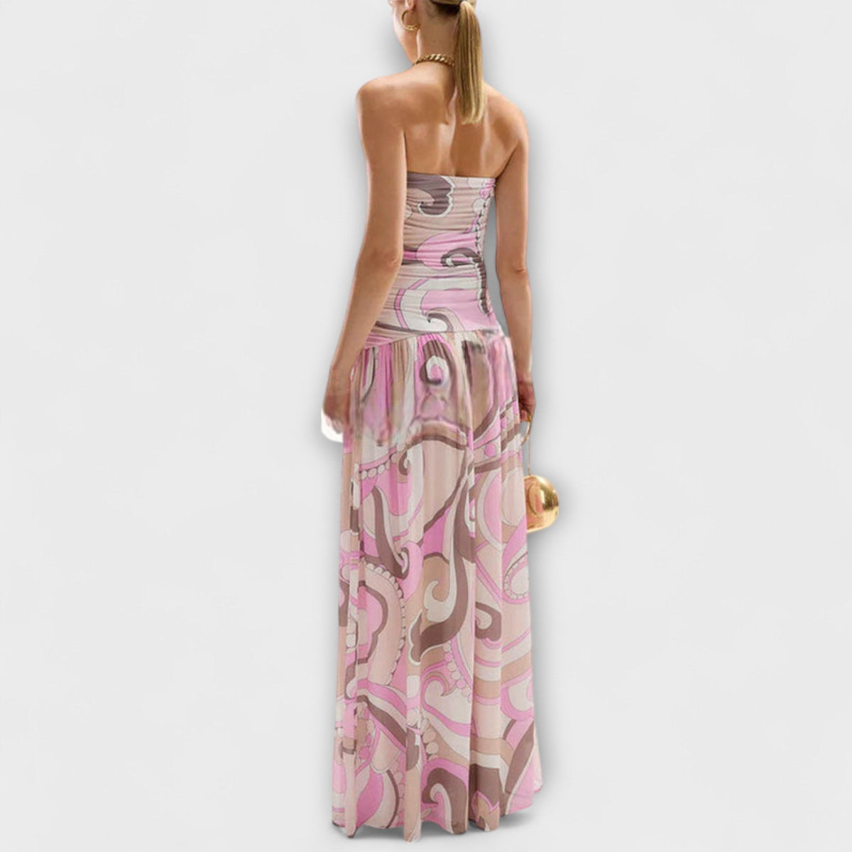 Tatum - Maravillosos vestidos maxi en tonos pastel con hombros al descubierto